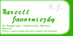 marcell javorniczky business card